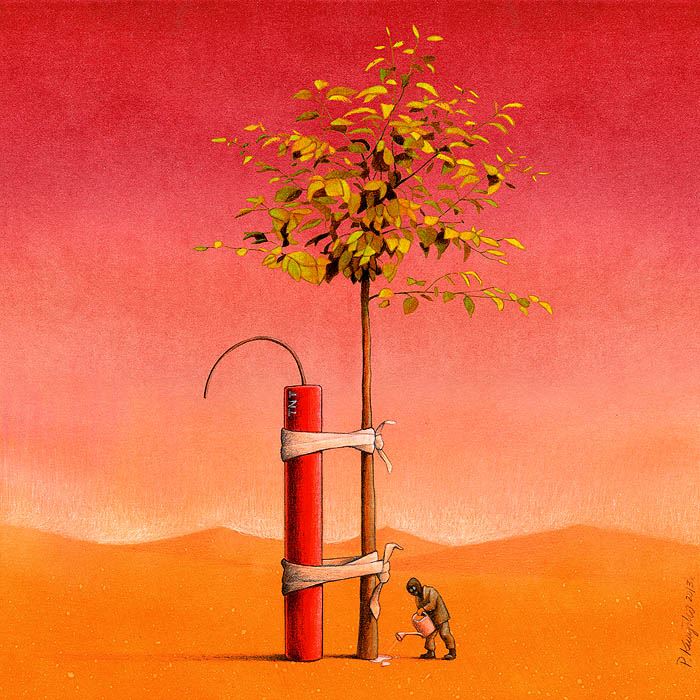 revistaprosaversoearte.com - O sarcasmo e a ironia amarga na crítica social do ilustrador e grafista polonês Pawel Kuczynski