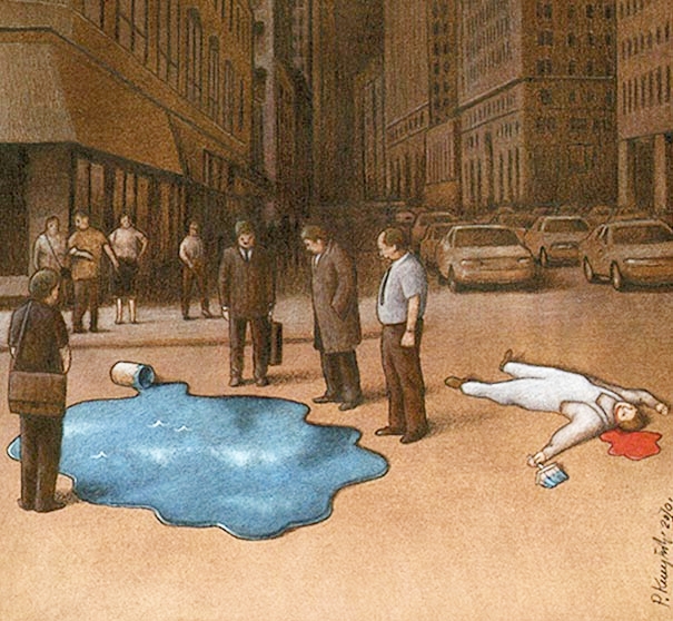 revistaprosaversoearte.com - O sarcasmo e a ironia amarga na crítica social do ilustrador e grafista polonês Pawel Kuczynski