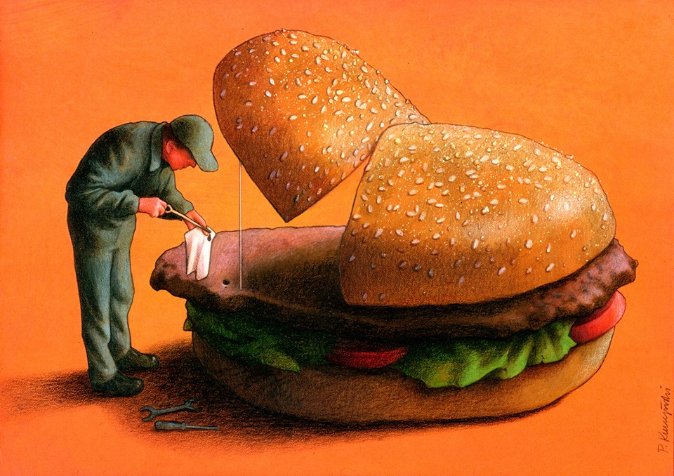 revistaprosaversoearte.com - O sarcasmo e a ironia amarga na crítica social do ilustrador e grafista polonês Pawel Kuczynski