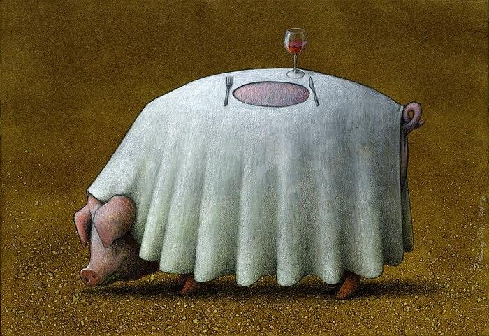 revistaprosaversoearte.com - O sarcasmo e a ironia amarga na crítica social do ilustrador e grafista polonês Pawel Kuczynski