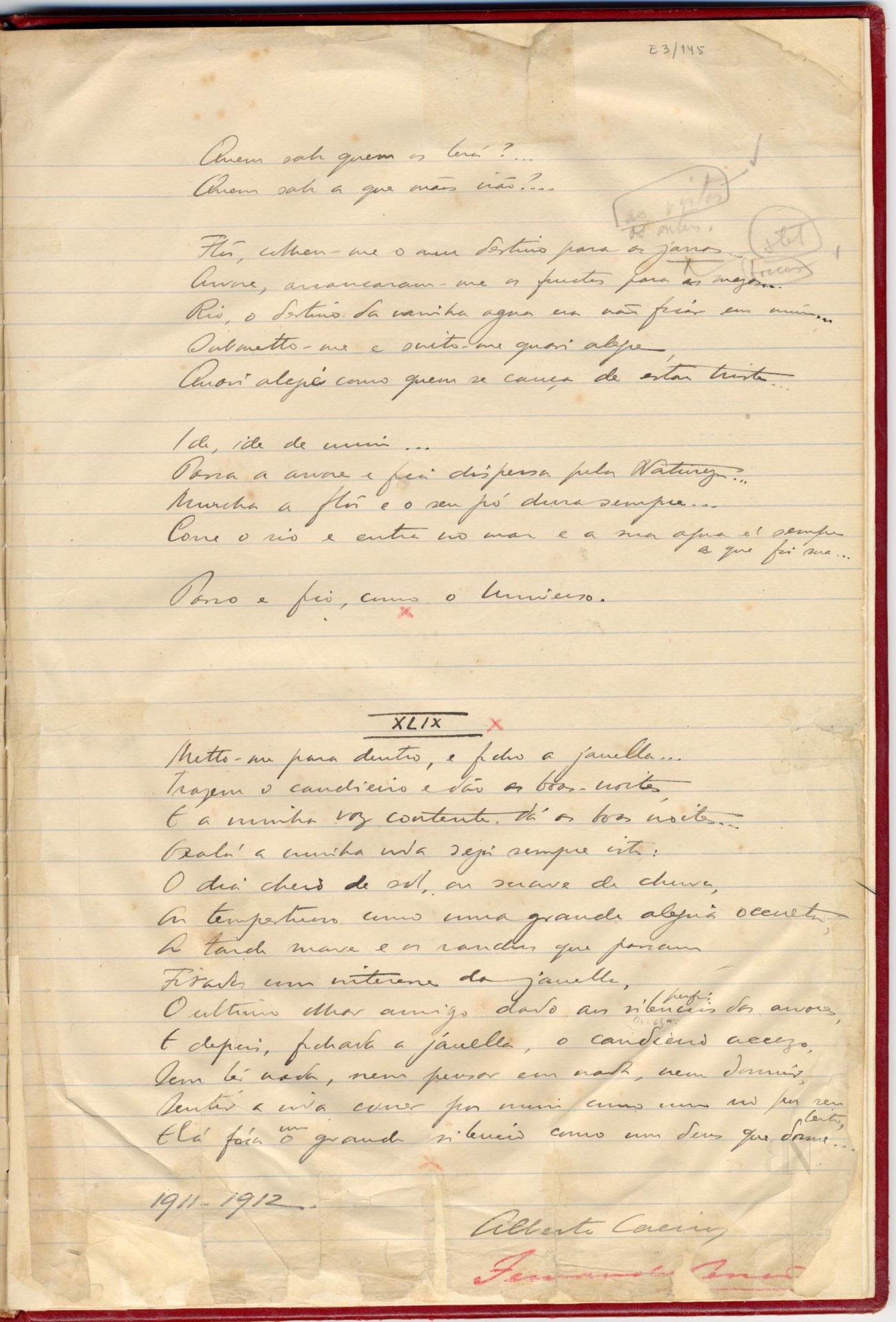 revistaprosaversoearte.com - Uma joia rara, o manuscrito de 'O Guardador de Rebanhos', autógrafo assinado por Alberto Caeiro (Fernando Pessoa)