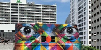 Kobra faz mural em homenagem a Louis Armstrong em New Orleans