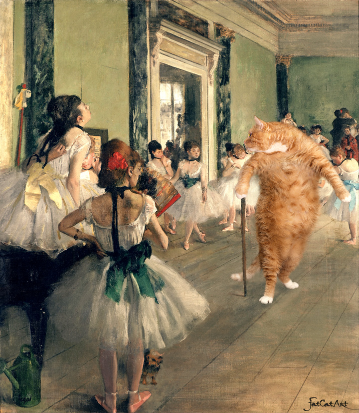revistaprosaversoearte.com - Artista russa insere seu gato de estimação em pinturas clássicas