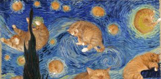 Artista russa insere seu gato de estimação em pinturas clássicas