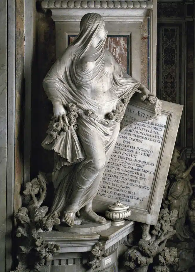 Extraordinário: você acredita que até o véu desta escultura é de mármore? revistaprosaversoearte.com - Extraordinário: você acredita que até o véu desta escultura é de mármore?