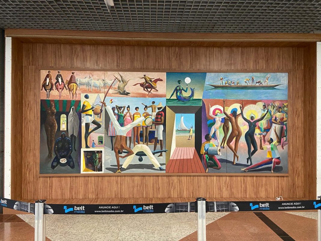 Obra de Carybé está em exibição permanente no Aeroporto de Salvador