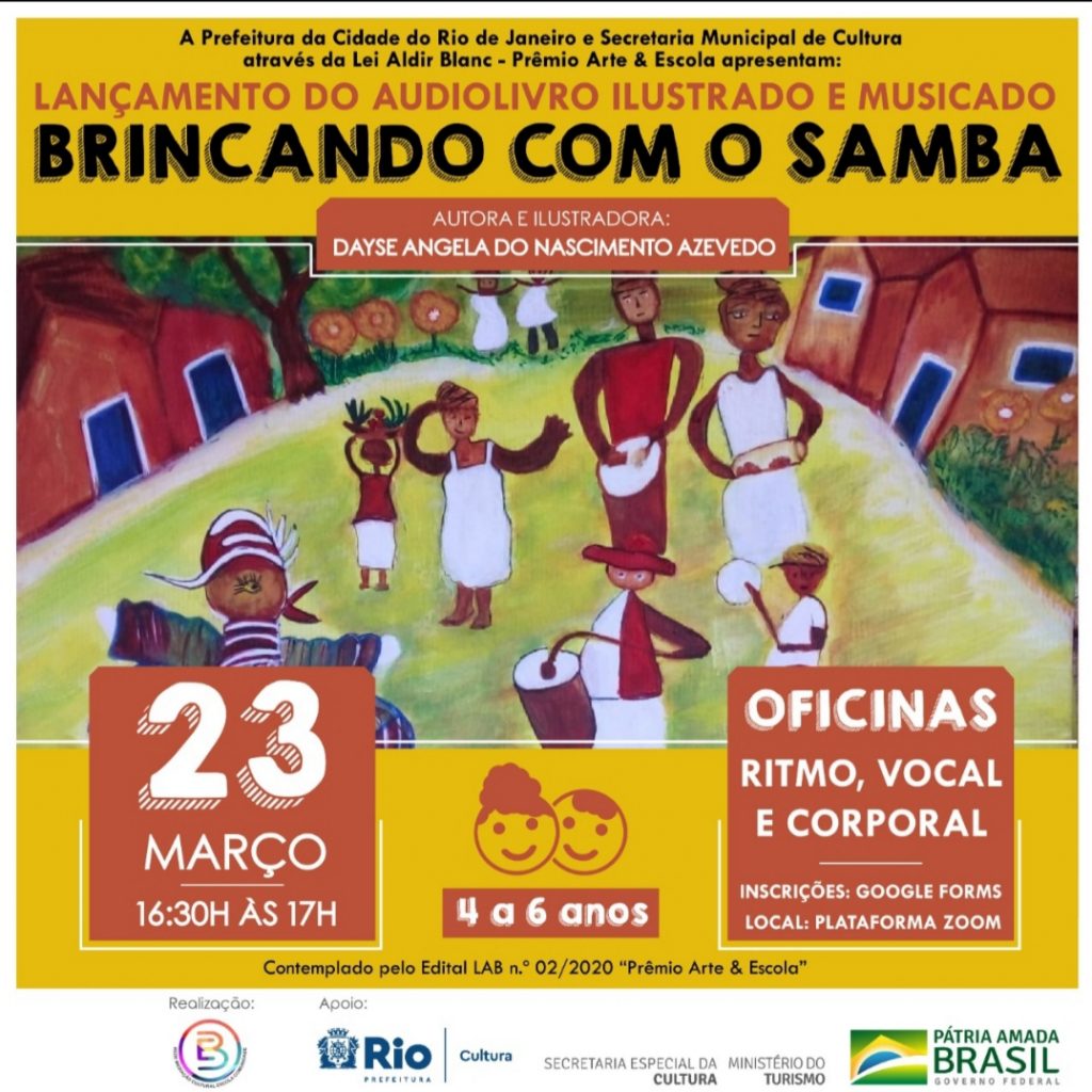 revistaprosaversoearte.com - Lançamento do audiolivro “Brincando com o Samba”, projeto inspirado nas crianças e baianas do Morro do Salgueiro, no RJ