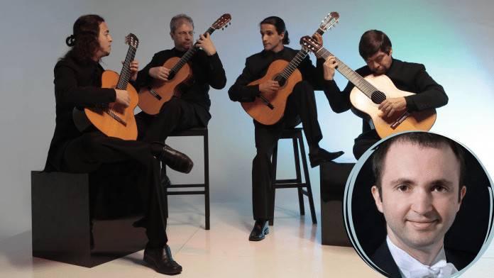 Quarteto de violões Quaternaglia reverencia Sérgio Abreu na Sala Cecília Meireles