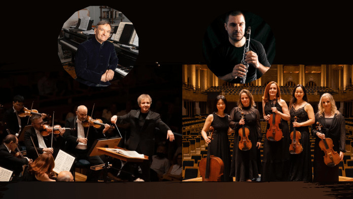 Orquestra Osesp com o pianista Stephen Hough, e o Quinteto Osesp com o clarinetista Alexandre Ribeiro