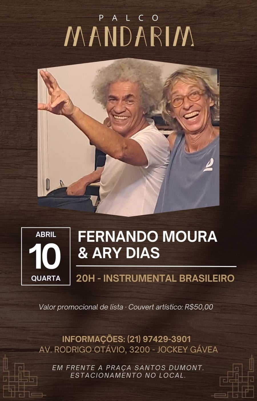 revistaprosaversoearte.com - Show: Fernando Moura & Ary Dias se apresentam no Mandarim