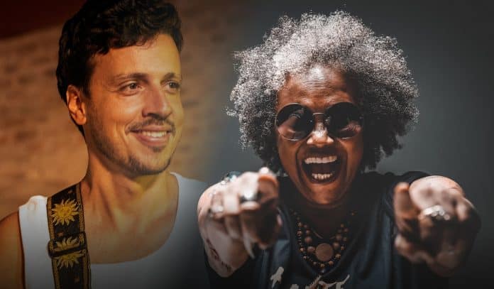 Sandra Sá e Fi Bueno juntos no Teatro Rival Petrobras