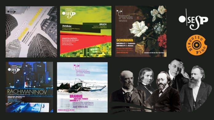 Osesp:  Dvořák – Schumann – Bruch – Rachmaninoff – Brahms | 5 álbuns chegam às plataformas digitais pela Biscoito Fino