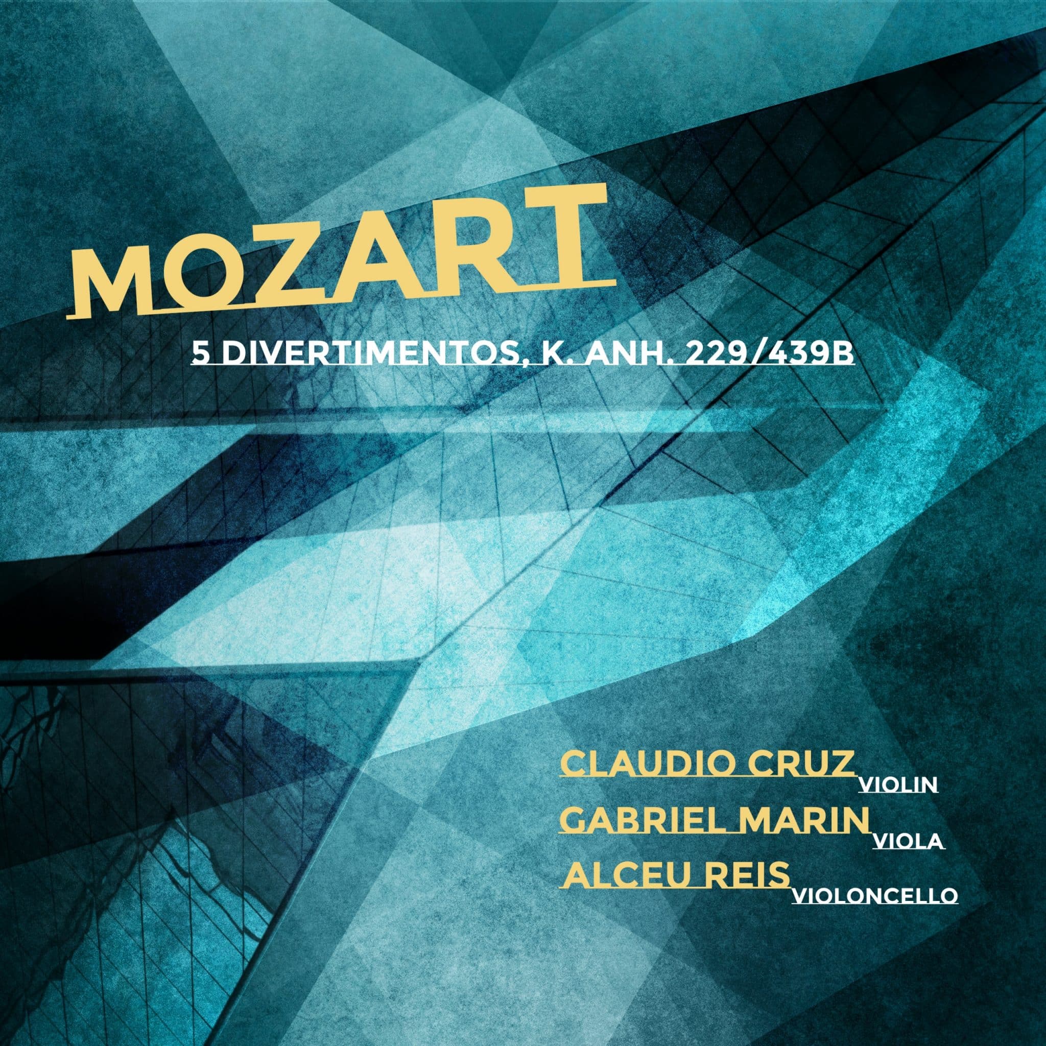 Álbum 'Mozart: 5 Divertimentos, K. Anh. 299/439b' | Claudio Cruz, Gabriel Marin e Alceu Reis revistaprosaversoearte.com - Álbum 'Mozart: 5 Divertimentos, K. Anh. 299/439b' | Claudio Cruz, Gabriel Marin e Alceu Reis